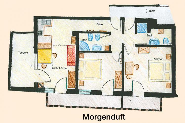 Piantina dell’appartamento Morgenduft