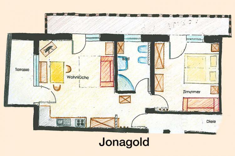 Skizze Ferienwohnung Jonagold