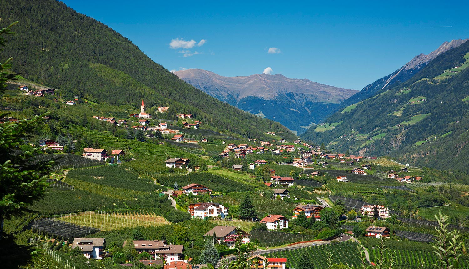 Location of Kuens/Caines in Merano and surroundings