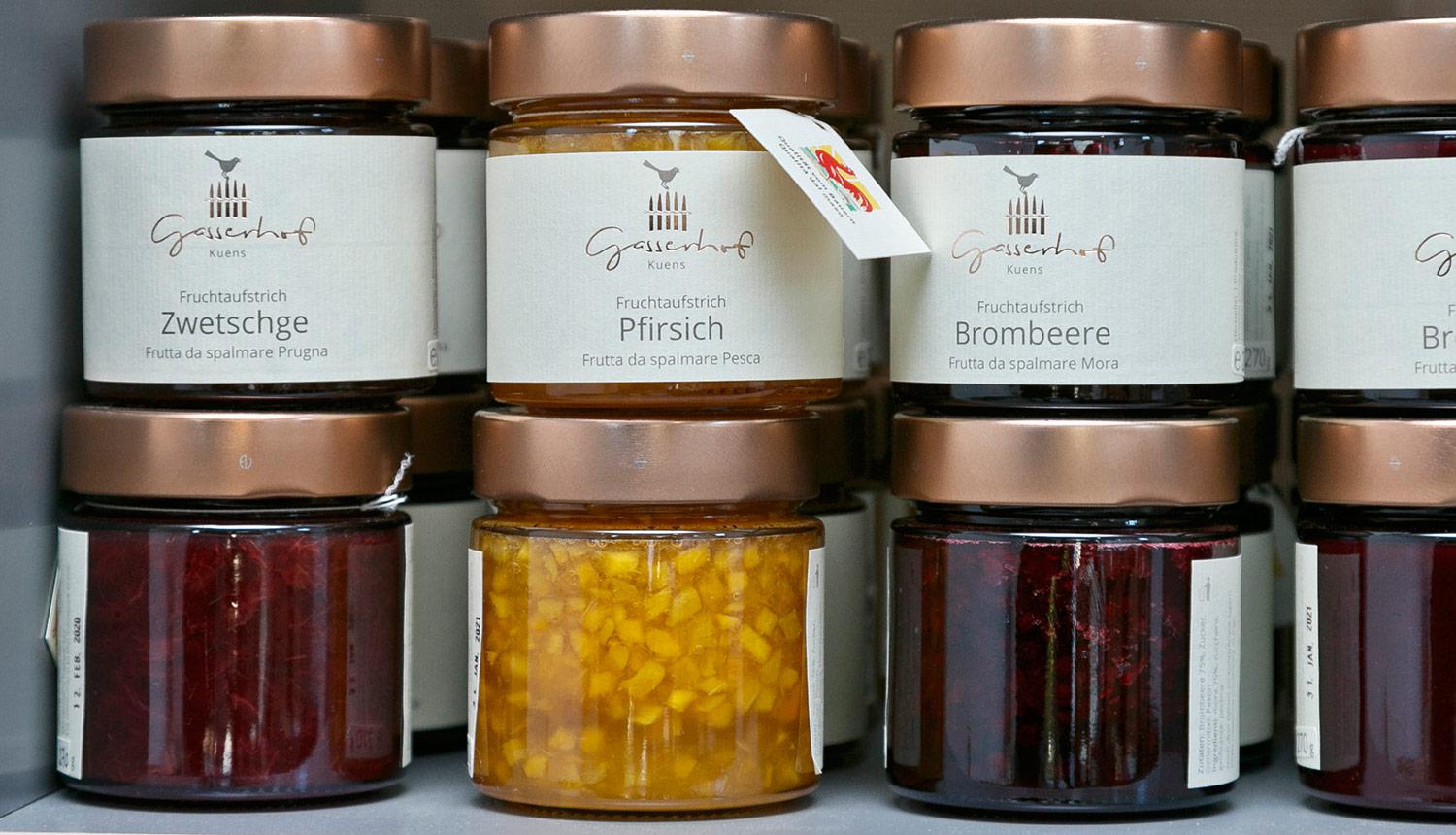 Fruit spreads – farm shop in Kuens/Caines